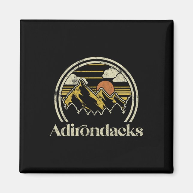 Íman Montanhas Adirondacks Nova York Acampamento de cam (Frente)