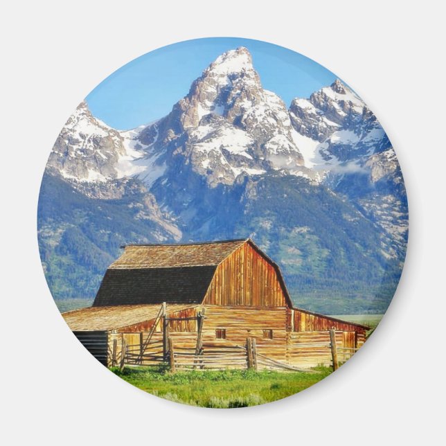Íman Montanhas Barns Grand Tetons (Frente)
