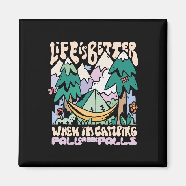 Íman Montanhas Caem Creek Falls Tennessee Acampando Wil (Frente)