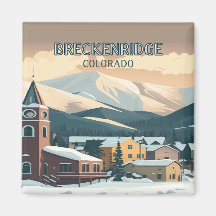 Montanhas de Neve do Colorado em Breckenridge Retr