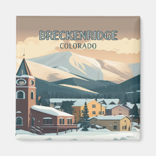 Íman Montanhas de Neve do Colorado em Breckenridge Retr