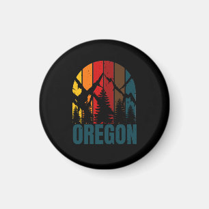 Íman Montanhas de Oregon Retro Vintage