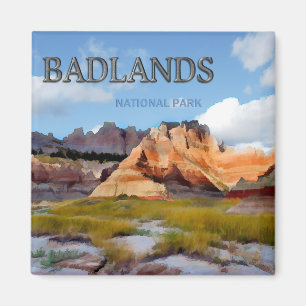Íman Montanhas e Céu no Parque Nacional das Badlands