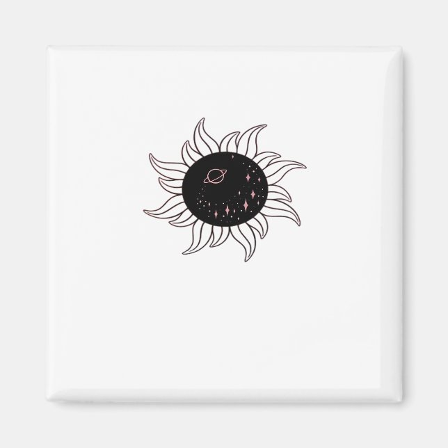 Íman Montanhas Espaciais do Sol Whimsigoth e Pôr do Sol (Frente)