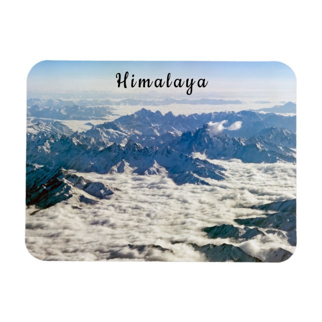 Íman Montanhas Himalaya sob nuvens - Tibete (Horizontal)
