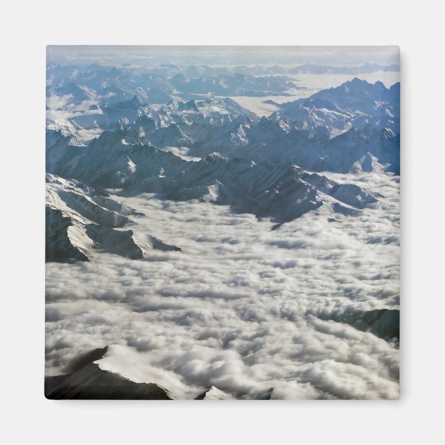 Íman Montanhas Himalaya sob nuvens - Tibete (Frente)