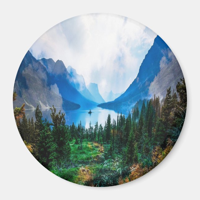 Íman Montanhas Russas do País Natureza Cênica (Frente)