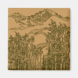 Íman Montanhas Sepia e Floresta