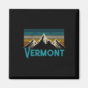 Íman Montanhas Vermont Vintage Retro Caminhando Souveni