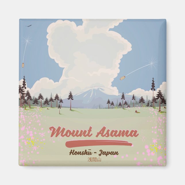 Íman Monte Asama Honshū. (Frente)