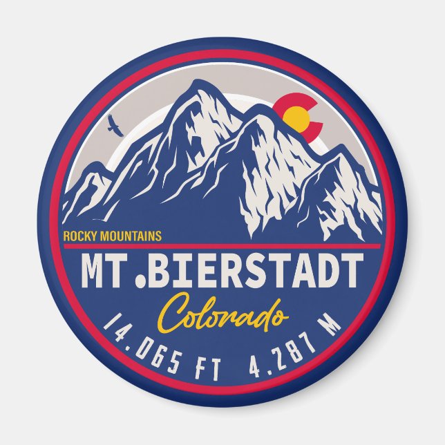 Íman Monte Bierstadt - Fortaleener do Colorado 14ers (Frente)