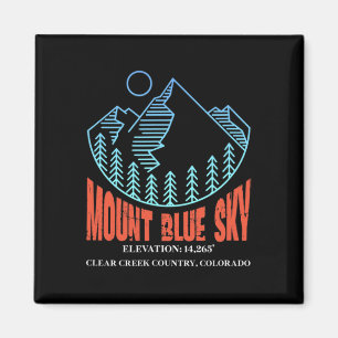 Íman Monte Blue Sky Colorado Montanha de Esqui Esqui Es