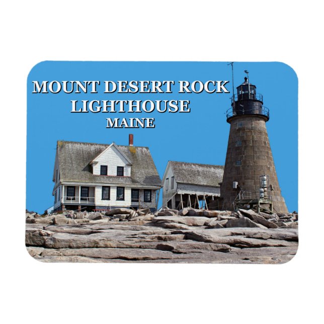 Íman Monte Desert Rock Lighthouse, Maine (Horizontal)