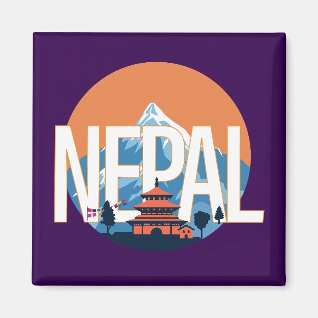 Íman Monte Everest no Templo do Nepal (Frente)