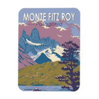 Monte Fitz Roy Patagonia Viagem Art Vintage