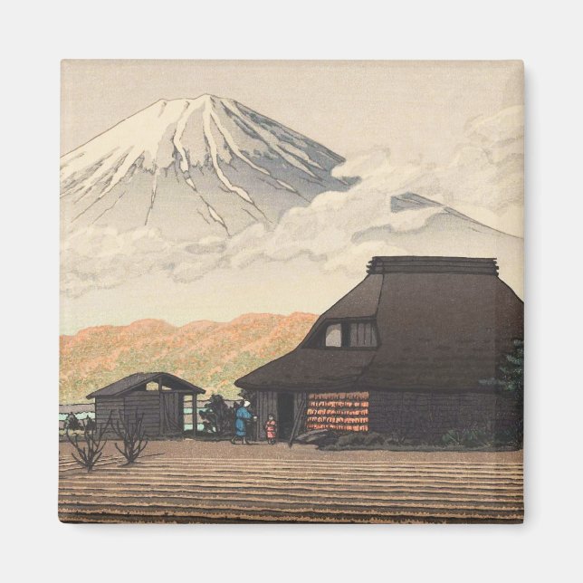 Íman Monte Fuji de Narusawa Hasui Kawase shin hanga art (Frente)