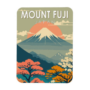 Íman Monte Fuji Japan Viagem Art Vintage