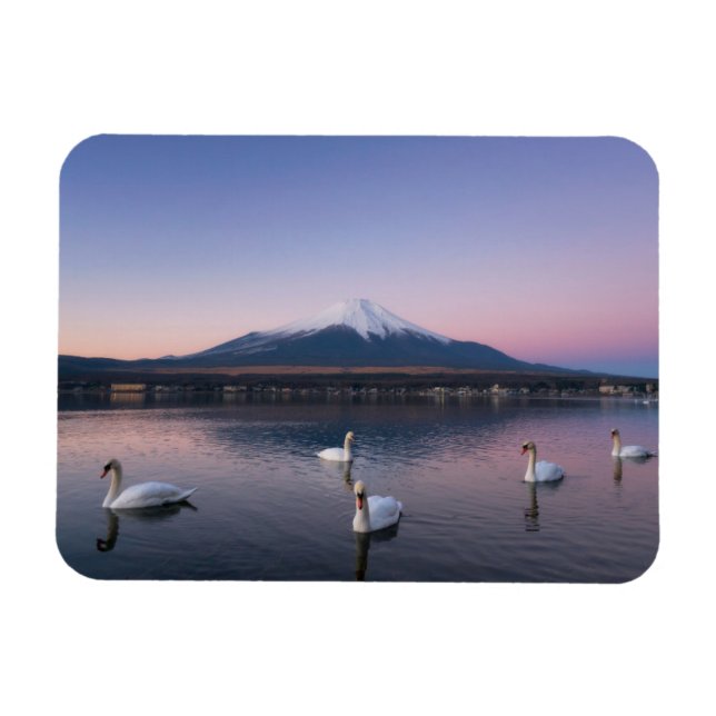 Íman Monte Fuji | Lago Yamanaka com Cisnes (Horizontal)