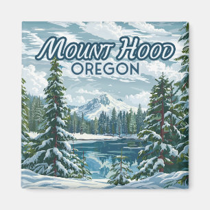 Íman Monte Hood Oregon Ski Pacífico Noroeste Inverno