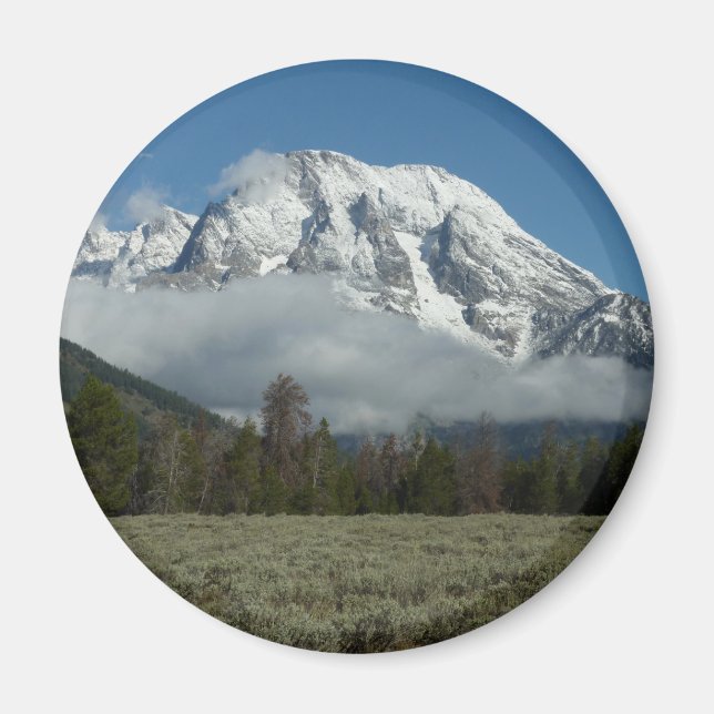 Íman Monte Moran e Nuvens no Grand Teton (Frente)