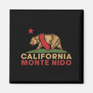 Íman Monte Nido Califórnia Vintage Urso Retro Estado