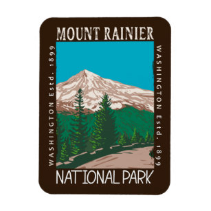 Íman Monte Rainier National Park Vintage aflita