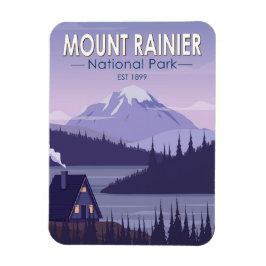 Íman Monte Rainier National Park Washington Cabin Retro