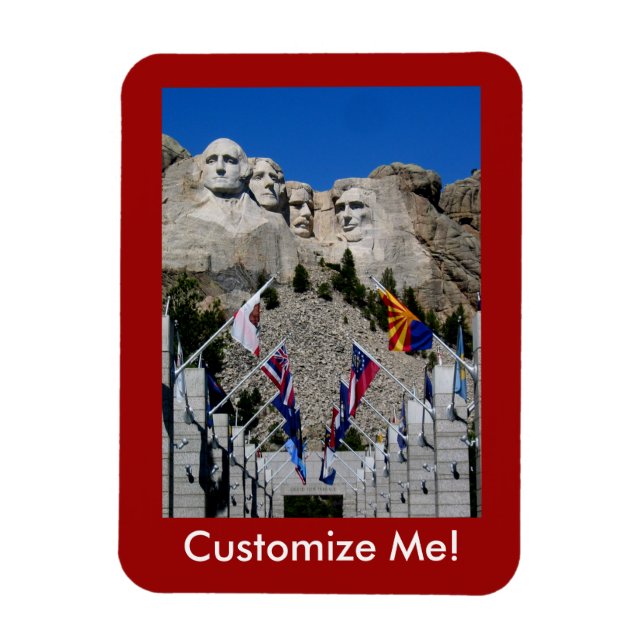 Íman Monte Rushmore Foto Personalizável Souvenir (Vertical)