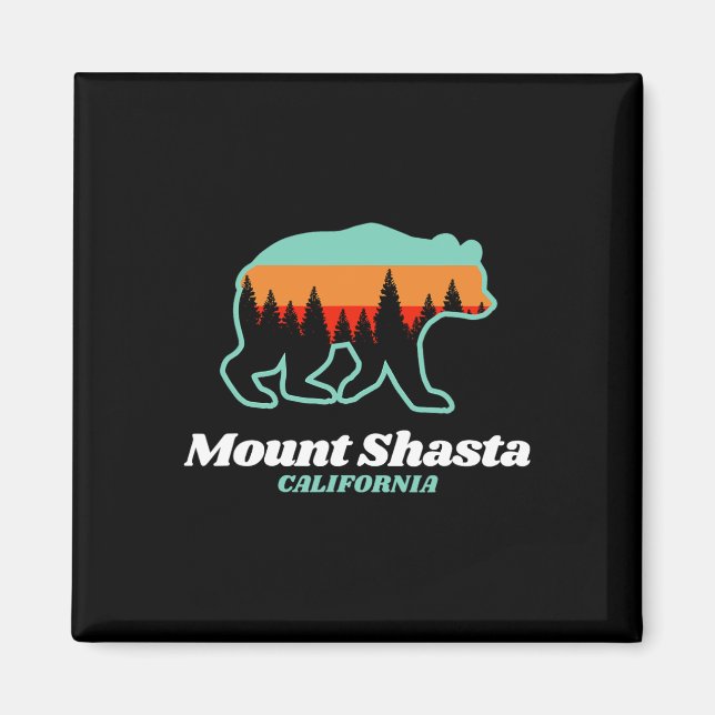 Íman Monte Shasta Califórnia Esqui Snowboard Urso  (Frente)
