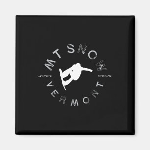 Íman Monte Snow Vermont Graphic Vintage Snowboard T Shi