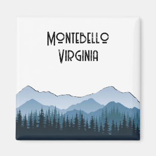 Íman Montebello VA Montanhas Blue Ridge Azul Personaliz