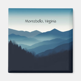 Íman Montebello VA Montanhas Blue Ridge Ímã Personaliza