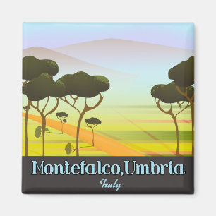 Íman Montefalco, Úmbria Itália pôster de viagem
