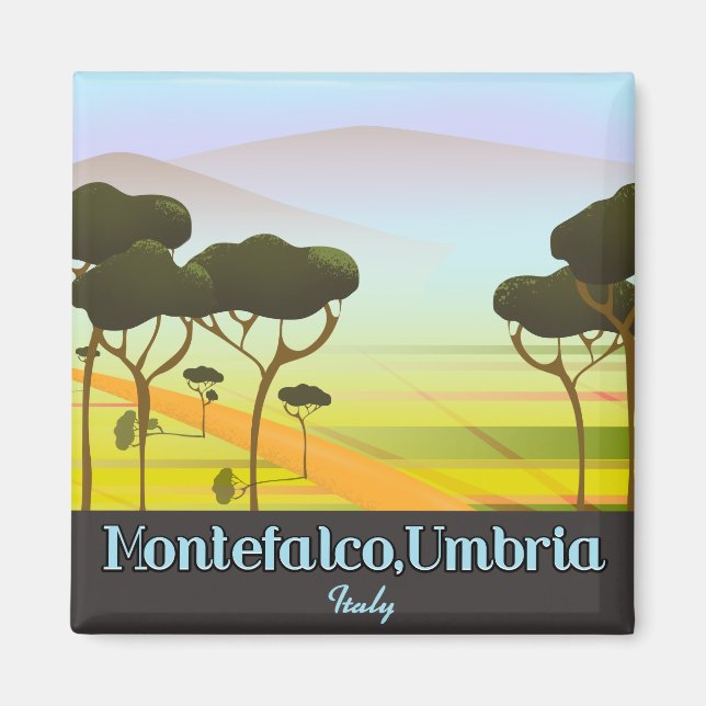 Íman Montefalco, Umbria itália poster de viagens (Frente)