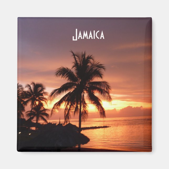 Íman Montego Bay Jamaica Sunset Photo Magnet (Frente)