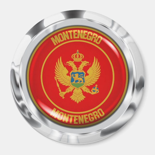 Íman Montenegro Round Emblem (Frente)