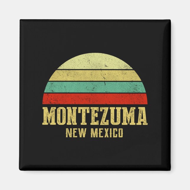 Íman Montezuma New Mexico Vintage Retro Sunset  (Frente)
