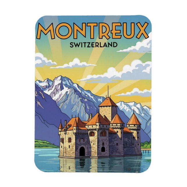 Íman Montreux Suíça Castelo de Chillon (Vertical)