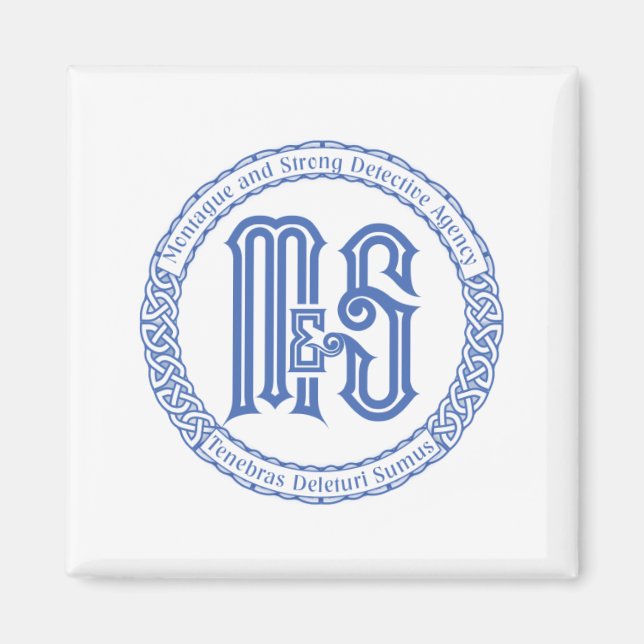 Íman Monty & Strong - Magnet da Agência de Detetive M&S (Frente)