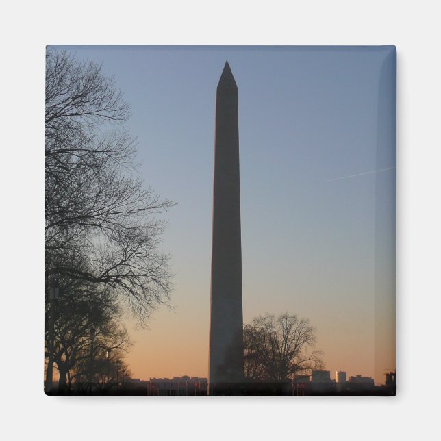 Íman Monumento a Washington ao Pôr do Sol em DC (Frente)