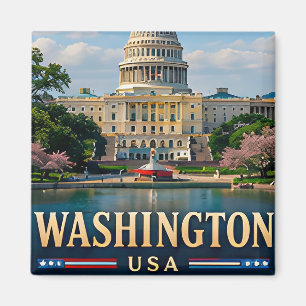 Íman Monumento a Washington e Ícones Americanos