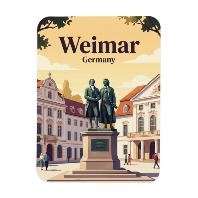 Íman Monumento Goethe-Schiller, Weimar, Turíngia, Alema (Vertical)