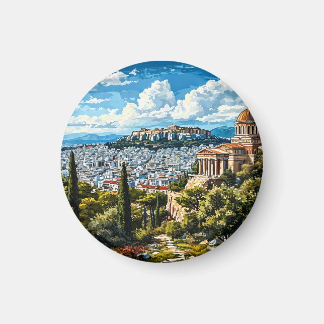 Íman Monumento grego antigo em Atenas histórica (Frente)