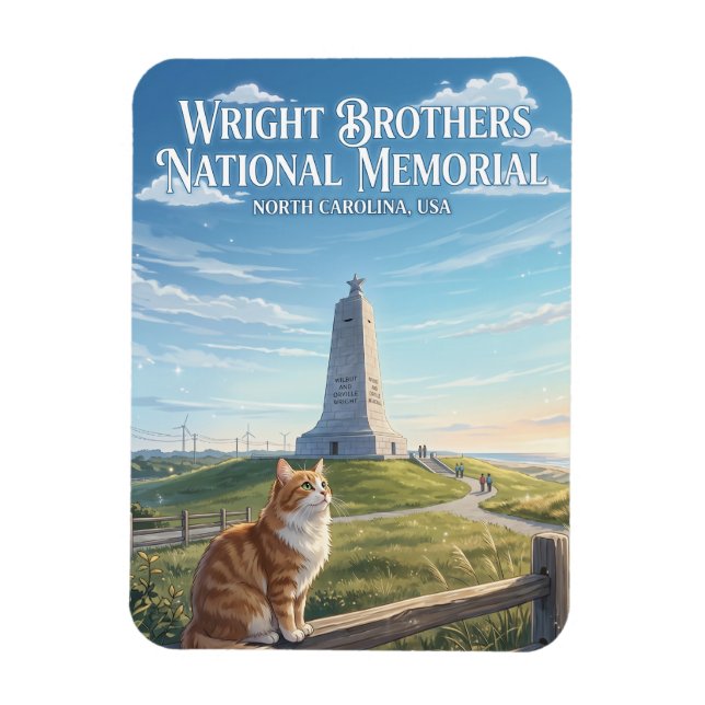 Íman Monumento Nacional aos Irmãos Wright EUA (Vertical)
