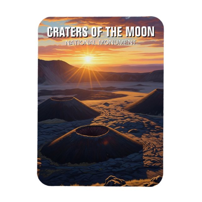 Íman Monumento Nacional Crateras da Lua em Idaho (Vertical)