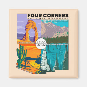 Íman Monumento Nacional de Quatro Cantos com Parques Na