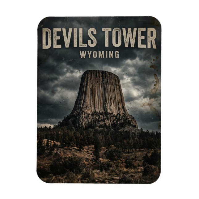 Íman Monumento Nacional Devils Tower Wyoming (Vertical)