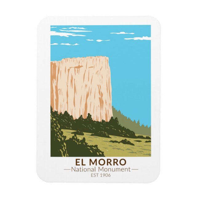 Íman Monumento Nacional El Morro Inscrição Rocha (Vertical)