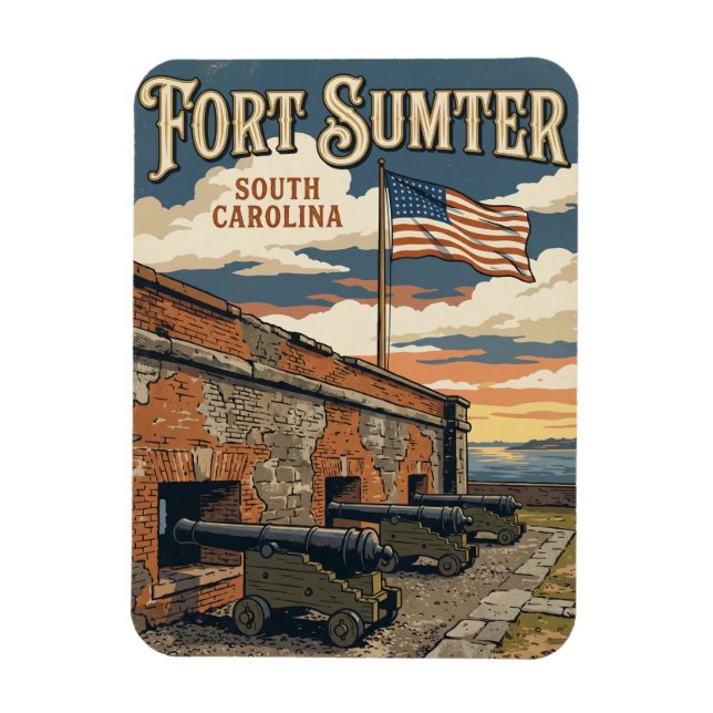 Íman Monumento Nacional Forte Sumter EUA (Vertical)