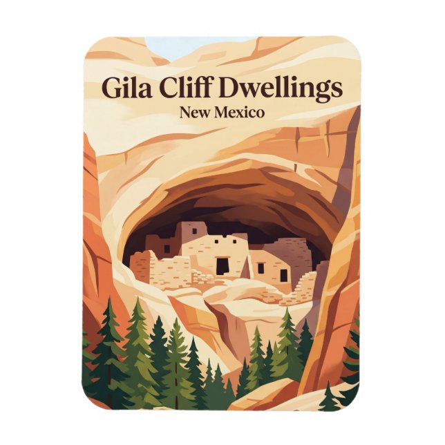 Íman Monumento Nacional Gila Cliff Dwellings EUA (Vertical)